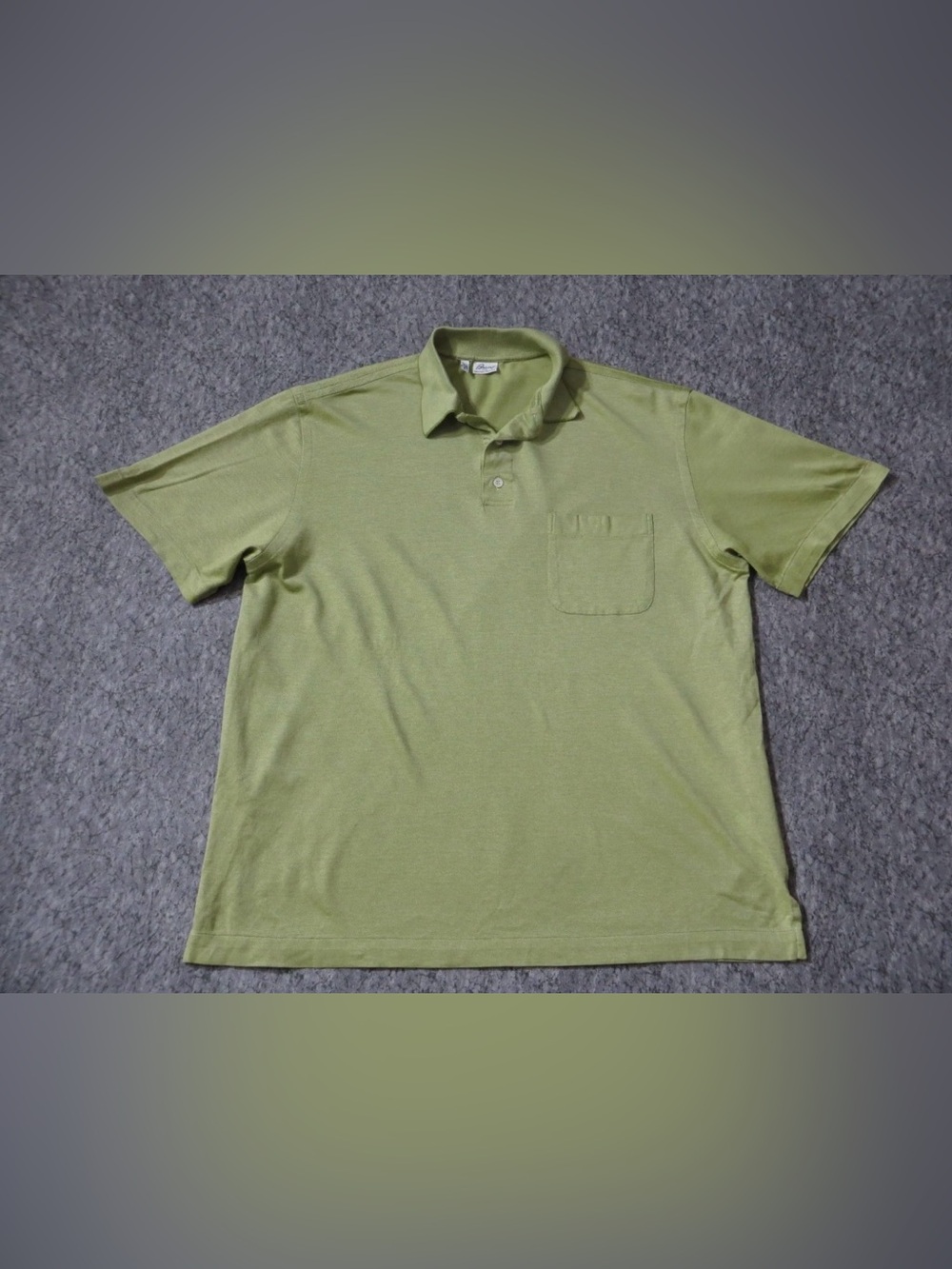 Brioni Sage Green Cotton Pocket Polo XL $395
